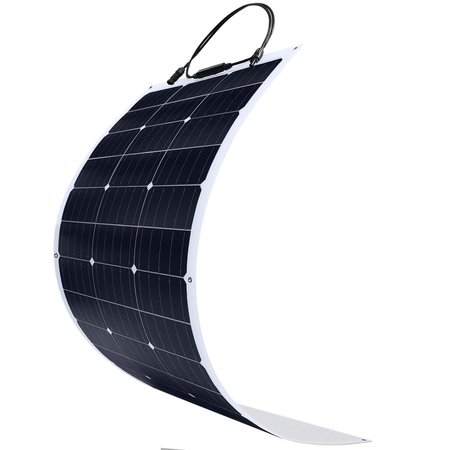 MIGHTY MAX BATTERY Monocrystalline Solar Panel, 100 W, 12/18V, MC4 MAX3857468